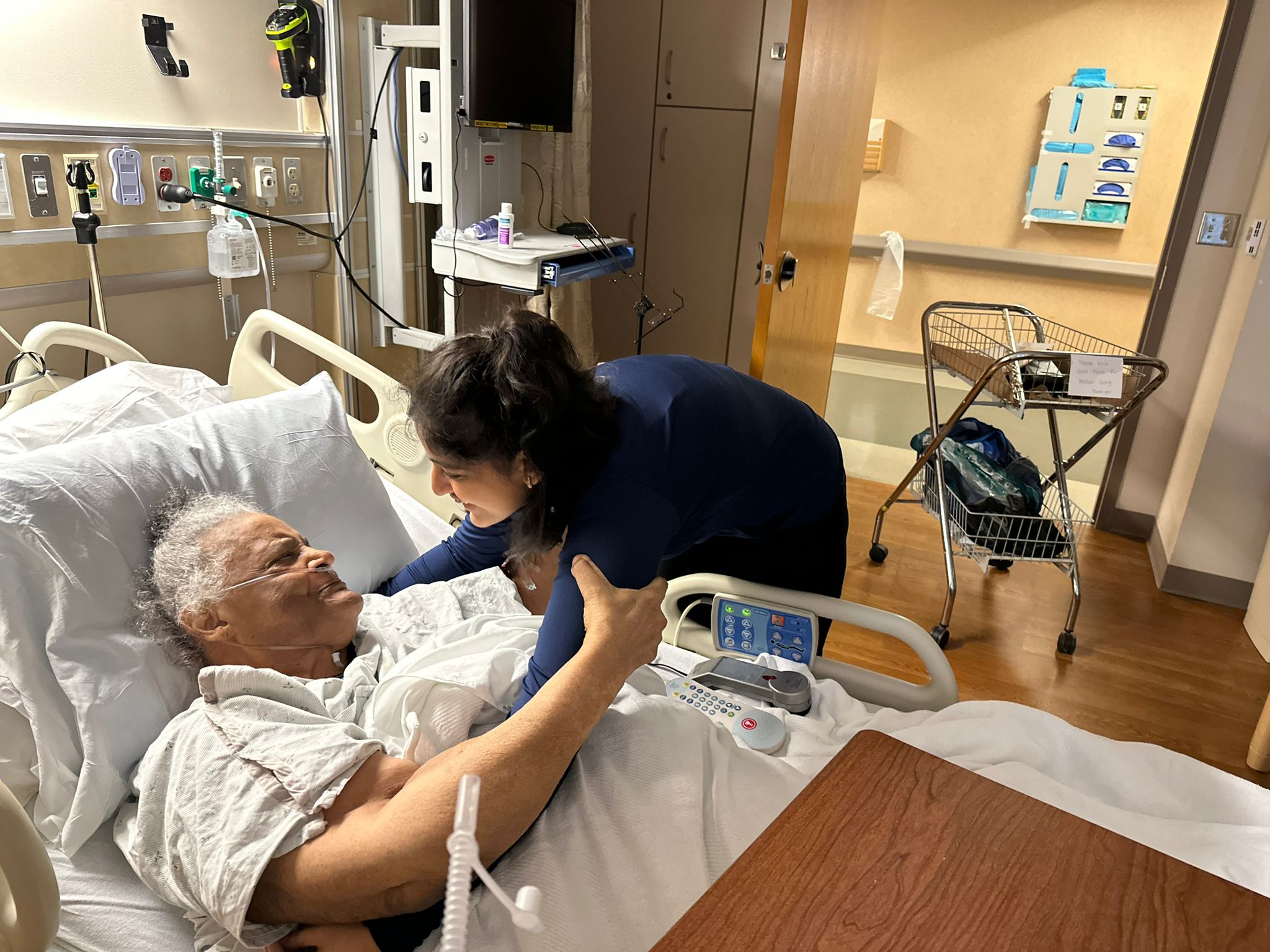 Meher Garg shares tender moment with an elder