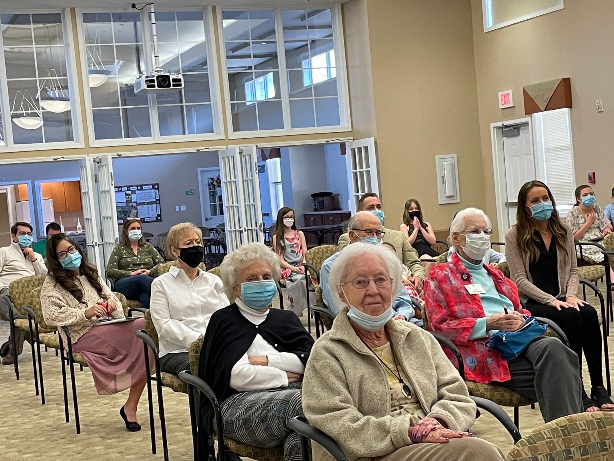 An ongoing mindfulness session with elders